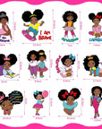 12 Pcs Black Girl Iron on Patches T Shirt Iron on Transfer Decals Clothing Stickers for DIY Women Girl Coat Backpack Jackets Decoration (Classic Style)