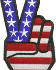 Application Peace Fingers Patch, White Small