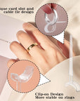 Ring Sizer Adjuster for Loose Rings, 16 Pack 8 Sizes Silicone Invisible Ring Size Reducer Guards for Men Women Wide Band Rings