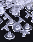 100 Pack Clear Rubber Earring Safety Backs Clutch Earring Pad