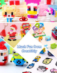 10000, 36 Colors Fuse Beads Kit 5Mm DIY Art Craft Toys for Kids with 4 Pegboards, 60 30 Pattern Paper| B, 10000Pcs