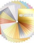 48 Sheets Glitter Cardstocks, 8.5 X 11 Inches Premium Sparkle Cardstock Paper Heavyduty Craft Paper for Scrapbook Making DIY Crafts, 92Lb/250Gsm