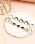 2Pcs Purse Strap Extenders Bag Extender Chain, Heart & Moon Black Purse Extender Chain Replacement Small Bag Extender Purse Accessories Bag Charms for Shoulder Bag Handbags Purse Making Supplies