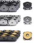 30 Sets Magnetic Snaps Button for Purse Handbag Wallet Overcoat Bag Mixed 3 Colors Fasteners Snap Buttons