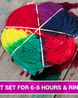 One-Step Tie-Dye Party, 18 Pre-Filled Bottles, Creative Group Activity, All-In-1 Fashion Design Kit, 1 Pack, Rainbow