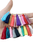 200PCS Mini Tassel Kit Tiny Craft Tassel 1.2 Inch Handmade Soft Craft with Golden Jump Ring for Earring Jewelry Making, DIY Projects, Making Garland Keychain, Bookmarks, 20 Colors