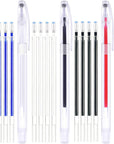 Heat Erasable Pens ,4 Pieces Fabric Marking Pens with 20 Refills for Quilting Sewing, Dressmaking, Fabrics, Tailors Sewing Fabrics,Tailor'S Chalk Pencils Chalks Pen