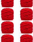 Blanket Yarn 3 Pack of 100G/3.5Oz - White Chenille Yarn 6 Super Bulky - Knitting, Crocheting & Crafts Chunky Yarn
