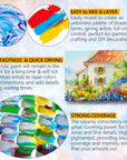 Acrylic Paint, 18 Colors Acrylic Paint Set, 2Oz/59Ml Bottles, Premium Acrylic Paints for Artists, Beginners and Adults on Canvas Rocks Wood Ceramic Fabric