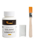 Gold Leaf Adhesive,Gilding Adhesive,Gold Leaf Glue for Craft, Arts, Wood Use (100Ml + Brush + Gloves)