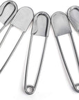 Large Safety Pins, 5 Inch Safety Pins, 10 PCS Stainless Steel Safety Pins Large, Silver Huge Strong XL Safety Pins, Extra Large Laundry Pins for Blankets, Heavy Laundry, Upholstery(5")