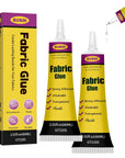 Clear Fabric Glue for Clothing Permanent - 2Packs Washable Cloth Glue for Fabric