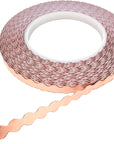 Double Edged Scalloped Copper Foil Tape for Stained Glass, DIY Handicrafts, Crafting (Small Scalloped)