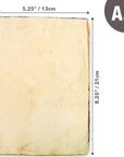 Handmade Vintage Deckle Edge Blank Paper - 5.25X8.25 (A5) - A5 Package of 50 for Writers, Invitations, Crafts - Thick 150 GSM Recycled Paper