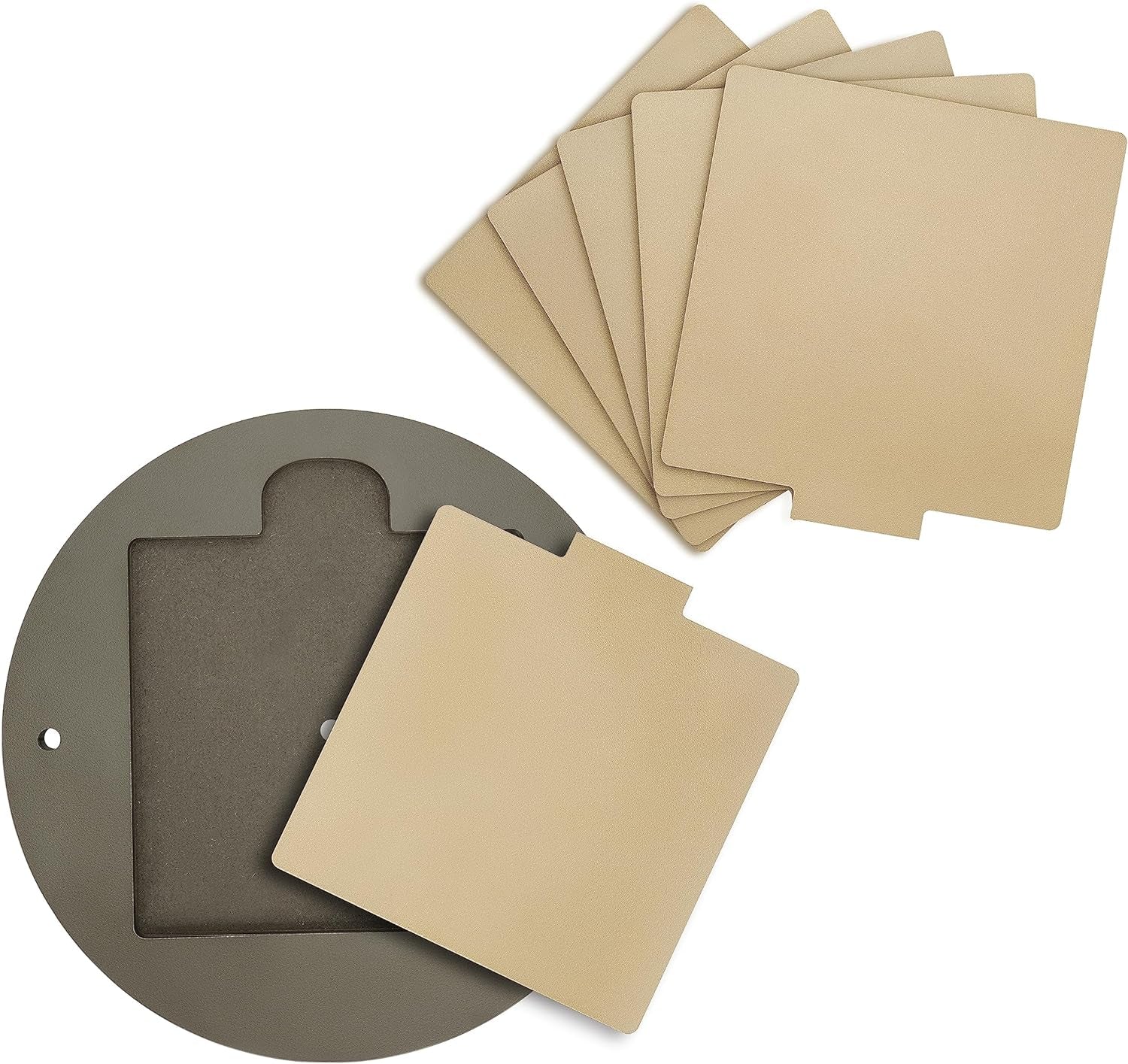 Pottery Bats Tool Set with 12" round Outer Bat and 6 Pack 7" Square Inner Bat for Pottery Wheel & Accessories for Clay Throwing by Potters and Clay Artists