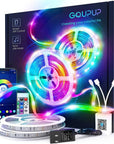 50 FT LED Strip Lights,Bluetooth LED Lights for Bedroom, Color Changing Light Strip with Music Sync, Phone Controller and IR Remote(App+Remote +Mic)