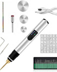 Electric Engraving Pen with 36 Stencils,25W Cordless Etching Engraving Tool with 35Bits,Usb Rechargeable Mini Micro Professional Engraver Machines for Jewelry Wood Metal Glass Stone Plastic (Black)