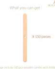 Candle Wick Holders for Candle Making Wooden Wick Holder Candle Wick Centering Device Wick Bar for Making Candle (150 Pcs)