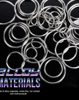 Metal O Ring,50 Pcs Silver Multi Purpose Metal O Ring for Macrame, Camping, Dog Leashes, Hardware, Bags and More Craft Project - 16Mm, 21Mm, 25Mm, 32Mm, 38Mm