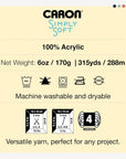 Simply Soft Blackberry Yarn - (Pack of 3) of 170G/6Oz - Acrylic - 4 Medium (Worsted) - Knitting/Crochet
