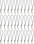 30X Black Finger Strap Lanyards for Cellphone Cases Keys Keychain USB Flash Drive Ipod ID Card Cameras Badge Ring Short Rope Small Lanyard Cell Phone String Charm Hook