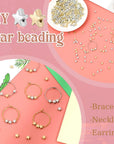 400 PCS 6Mm Large Hole Star Loose Beads Star Spacer Beads Star Beads Charm Star Buttons Star Shaped Beads with Box for Bracelet Necklace Jewelry DIY Crafts Making (Gold, Silver)