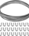 33 Feet 304 Stainless Corset Boning Spiral Steel Metal Boning with 30 Steel Boning Tips Structure and Form for Corset Making Supplies (5Mm Wide)
