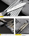 Acrylic Paint Brush Set, 24 Pieces Paint Brushes for Acrylic Painting with Cloth Roll Case and 2 Sponges, Pinceles Para Acrilico for Oil Watercolor Gouache…