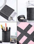 4 Rolls 0.6 Inch X 11 Yards Glitter Washi Tape Crafting Tape Glitter Masking Tape for Festival Decoration Scrapbooking, Planner, Gift Wrapping (Black)
