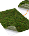 Dried Moss Mat for Wedding Birthday Party Fairy Garden Decorations, Dark Green (Green - 14" X 9")