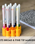 - Marker Parker, Holder to Keep Markers Organized, Fits Most Broad and Fine Tip Markers, 100% Silicone, as Seen on Shark Tank, Markers Not Included (Marigold)