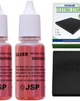 Silver Jewelry Test Kit Detect Plated Fake 999 Sterling Rings Coins Necklaces Bars Tester Scratch Stone