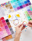 22000 Pcs Clay Beads for Bracelet Making Kit, 120 Colors Flat round Polymer Clay Beads, Friendship Bracelet Kit Heishi Beads for DIY Jewelry Making, Crafts Gift for Girls Teen Ages 6-12