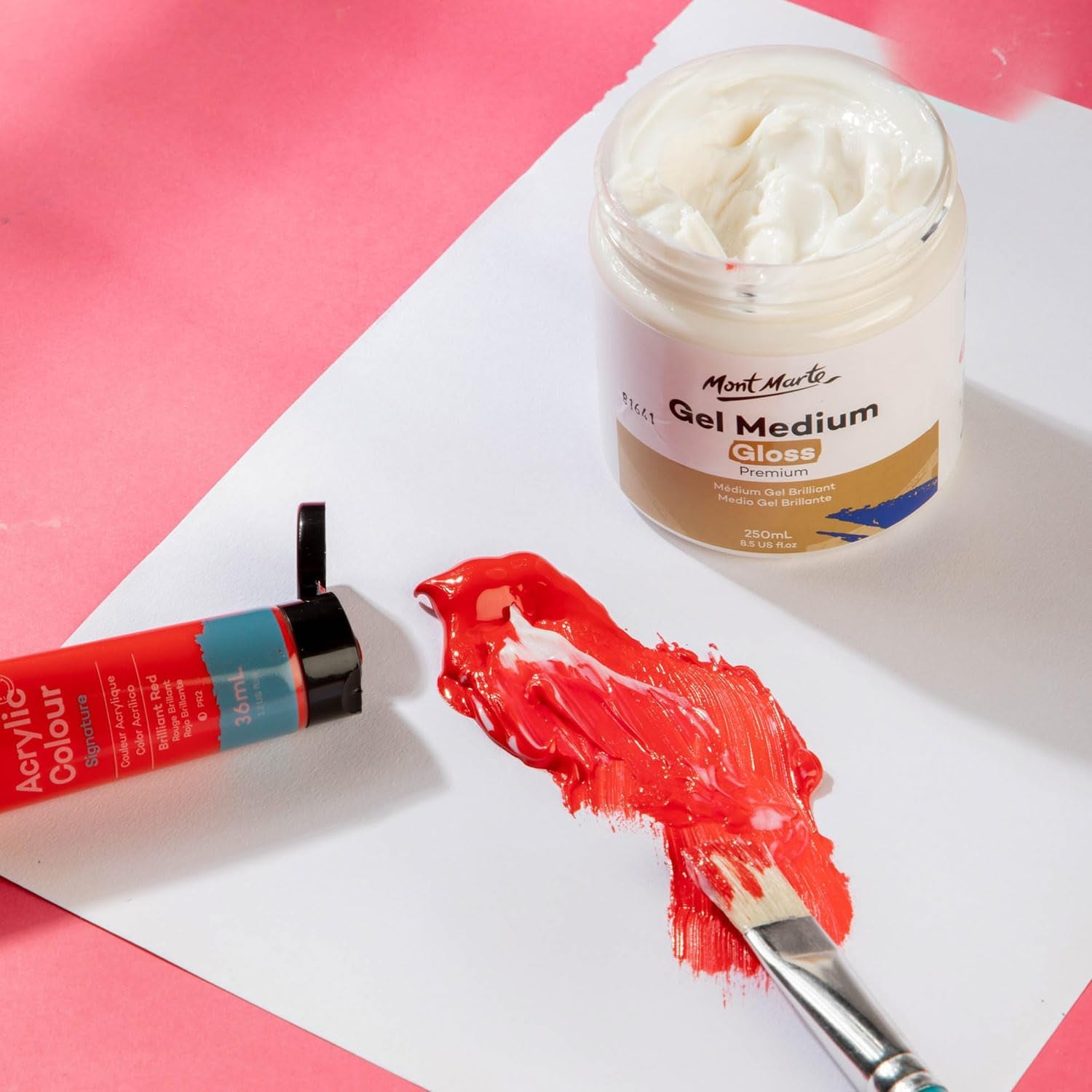 Premium Gel Medium Gloss 8.5Oz (250Ml), Suitable for Acrylic Paints