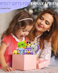 6Pcs Crochet Starter Kit Beginner for Adults - Knitting Kit for Adults and Kids Beginners - Amigurumi Crocheting Animals Kits with Step-By-Step Video Tutorials Dinosaur, Rainbow Bee, Unicorn