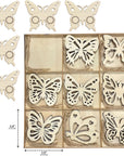 Pack of 45 Unfinished Wooden Butterfly Shaped Cutouts for DIY Crafts 3.5 Inch 5-Count Each