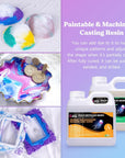 Polyurethane Resin, 60Oz 2 Part Casting Resin, Fast Cured Resin within 10 Minutes, Ultra Low Viscosity & Low Odor Pourable Liquid Plastic for Casting Models, Prototypes & Other Resin Craft