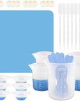 Silicone Measuring Cups for Resin, Resin Supplies with 600&100Ml Silicone Cups, Resin Mixing Cups, Silicone Stir Sticks, Epoxy Mixing Cup