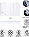 1 Pack 36 Grids Clear Plastic Organizer Box with Adjustable Dividers, Small Craft Organizers and Storage, Compartment Container for Bead, Nail, Jewelry, Art, DIY Crafts, Fishing Tackle, Small Items