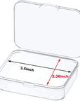 12Pcs Mini Plastic Storage Containers Box with Lid, 3.5X2.4 Inches Clear Rectangle Box for Collecting Small Items, Beads, Game Pieces, Business Cards, Crafts Accessories