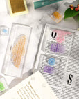 6 Pieces Acrylic Stamp Block Clear Stamping Tools Set with Grid Lines for Scrapbooking Crafts Card Making, Assorted Sizes