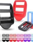 12 Pcs Ladder Slider Buckles+12 Pcs Tri Glide Slider for Backpack Strap Clips, Plastic Clips for Straps Adjuster, Backpack Clips for 1 Inch Webbing Strap.