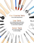 61Pcs Pottery Ceramic Tools & Polymer Clay Sculpting Tools Set for Pottery Modeling Clay Tools and Carving, Air Dry Clay Tools