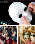 14 Pack Paper Mache Masks - 2 Sizes for Artistic Projects, Theater, Halloween, Masquerade Parties, Classroom Art