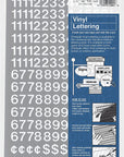 Self-Adhesive Vinyl Numbers, 1/2 Inch High, White, 210 per Pack (01116)