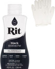 Rit Dye Back to Black Bundle – Includes Standard Back to Black Kit + 8 Oz. Black Rit Dye Liquid & Additional Plastic Gloves