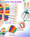 30Pcs Paint Brushes, round Paint Brushes for Kids Classroom Toddlers Paint Brush Set for Touch up Preschool Daycare Washable Acrylic Paint Pumpkin Painting