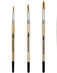 Brush Golden Synthetic Rounds Brushes Set Sizes 2,4,6,8,10