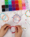 1960Pcs Pearl Beads 28 Colors with 200Pcs Letter Beads for Bracelets Making Multicolor Pearl Beads for Jewelry Making Necklace Earrings Crafting
