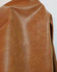 Cognac British Tan Faux Vegan (Peta Approved) Leather Synthetic Pleather 0.9 Mm 1 Yard Cut (36 Inch X 54 Inch) Smooth Upholstery (Cognac) ™